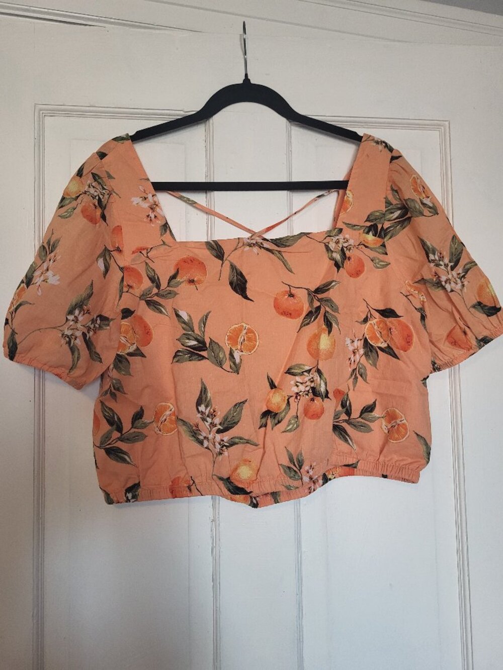 LOFT orange summer top Size L